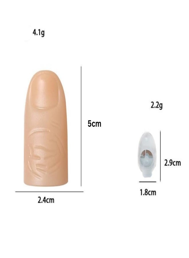 MilesMagic Magician's Set of 2 Magic Rubber Thumb Tip Light Up Flash Lights from Anywhere Finger Tricks (Yellow) - Image 3
